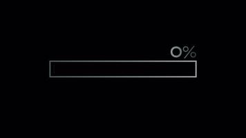 animering av läser in framsteg svart och vit bar video