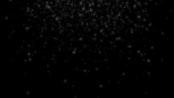 Abstract Loop of falling down white dust particles video