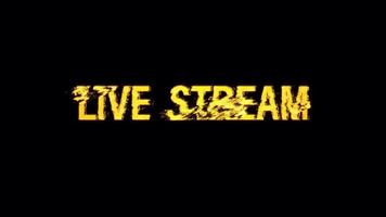 Live Stream glitch text effect cimematic title animation video