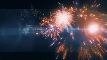 danke effekt text mit feuerwerk und flackerlicht video