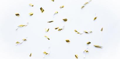 abstract golden confetti for frame, copy space and background photo