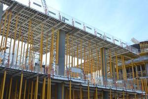 Construction of an Office Building with Concrete Support Pillars photo