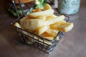 French Fries in Metal Basket photo