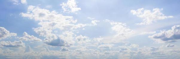 blue sky background with beautiful white cloud nature background, idea for website or wallpaper background. photo