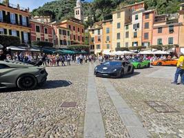 portofino, italia - 8 de mayo de 2022 - la corrida de toros lamborghini foto