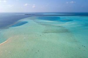 Maldives aerial view panorama landscape photo