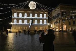 CHIAVARI, ITALY - DECEMBER 23, 2018 - Historical medieval town is full of people for christmas photo