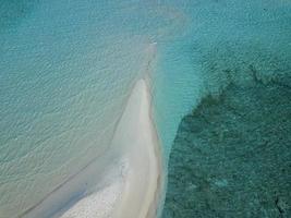 Maldives aerial view panorama landscape sandy beach photo