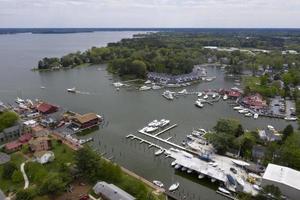 St. Michaels Maryland chespeake bay aerial view panorama photo