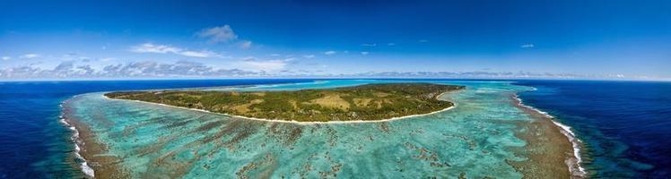 aitutaki polinesia isla cook vista aérea foto