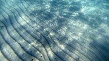 sand bottom underwater swimming in turquoise lagoon photo
