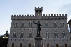 Chiavari historical medieval town street ights for christmas photo