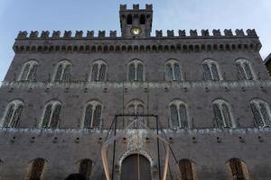 Chiavari historical medieval town street ights for christmas photo