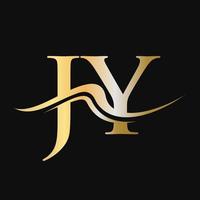 Letter JY Logo Design Monogram Business And Company Logotype vector