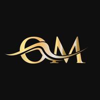 Letter OM Logo Design Monogram Business And Company Logotype vector