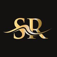 Letter SR Logo Design Monogram Business And Company Logotype vector
