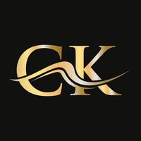 Letter CK Logo Design Monogram Business And Company Logotype vector