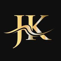 Letter JK Logo Design Monogram Business And Company Logotype vector