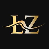 Letter LZ Logo Design Monogram Business And Company Logotype vector