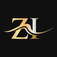 Letter ZI Logo Design Template Monogram Business And Company Logotype vector