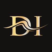 Letter DI Logo Design Monogram Business And Company Logotype vector