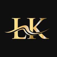 Letter LK Logo Design Monogram Business And Company Logotype vector