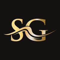 Letter SG Logo Design Monogram Business And Company Logotype vector