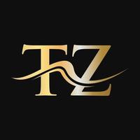 plantilla de diseño de logotipo de letra tz monograma logotipo de empresa y empresa vector