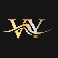 plantilla de diseño de logotipo de letra vy monograma logotipo de empresa y empresa vector