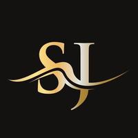 Letter SJ Logo Design Monogram Business And Company Logotype vector