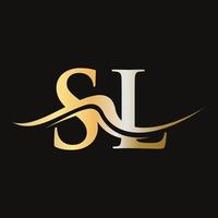 Letter SL Logo Design Monogram Business And Company Logotype vector