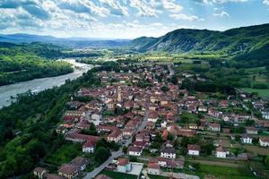 Borghetto di Borbera italian countryside village aerial view photo