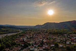 Borghetto di Borbera italian countryside village aerial view photo