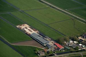 holanda campos cultivados vista aérea foto