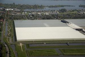 holanda invernadero campos cultivados vista aérea foto