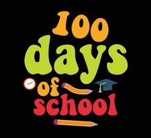 100 days of school t shirt design vector