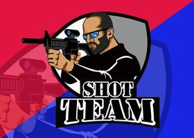 Male mascot esport game logo shooting vector