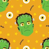 Frankenstein seamless pattern vector