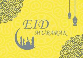 Eid Mubarak. Eid Mubarak greetings background. vector