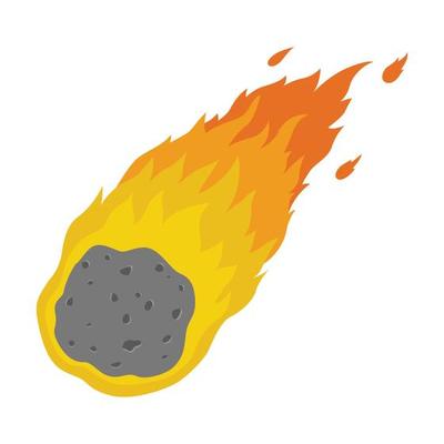 Flame meteorite illustration
