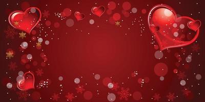 Creative Valentine's day blank banner with bold red background