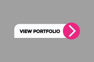 view portfolio button vectors.sign label speech bubble view portfolio vector