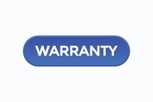warranty button vectors.sign label speech bubble warranty vector
