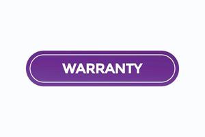 warranty button vectors.sign label speech bubble warranty vector