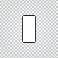 Smartphone Interface, Front View, Vector Mockup