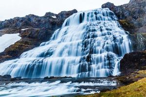 Dynjandi foss power stream cascade waterfall, West Fjords Iceland photo