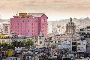 Old city center streets and buildings, Havana, Cuba photo