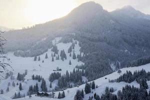 Winter landscape in Austrian Alps photo