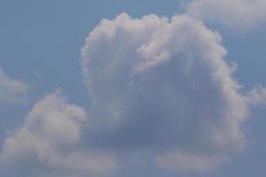 Clear blue sky and white clouds photo