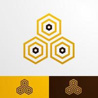 plantilla de logotipo de abeja de miel, estilo moderno y limpio adecuado para la empresa, formato de pasos vectoriales vector